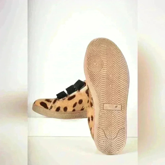 JEROME DREYFUSS Paris Tan Black Cheetah Print Horsehair Slipon Sneakers 37EU 7US - Picture 4 of 7